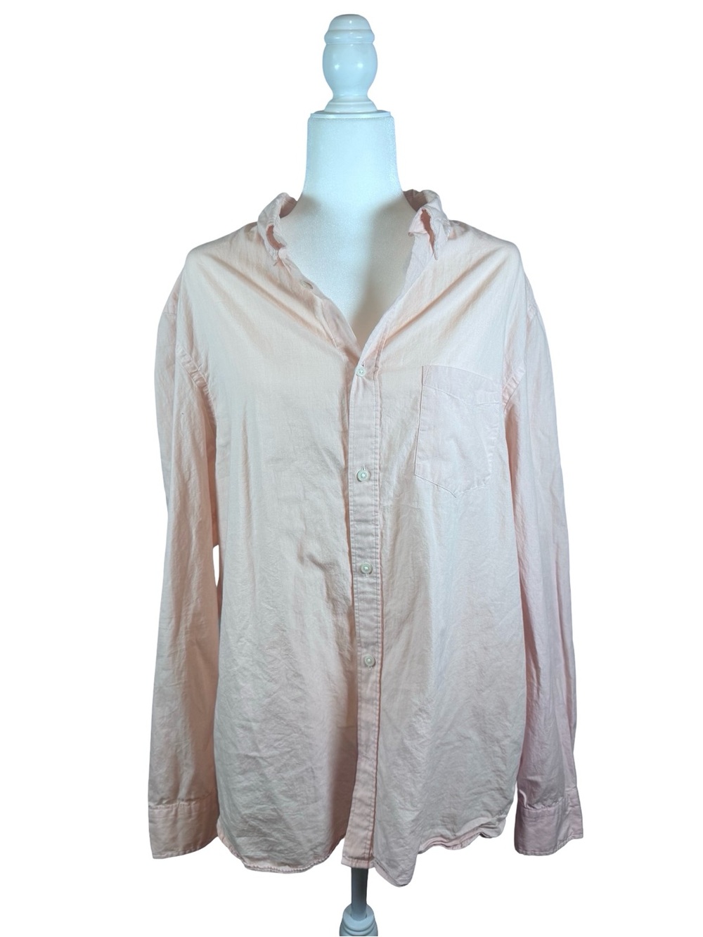 H&M Pale Pink Casual Button-Down Shirt